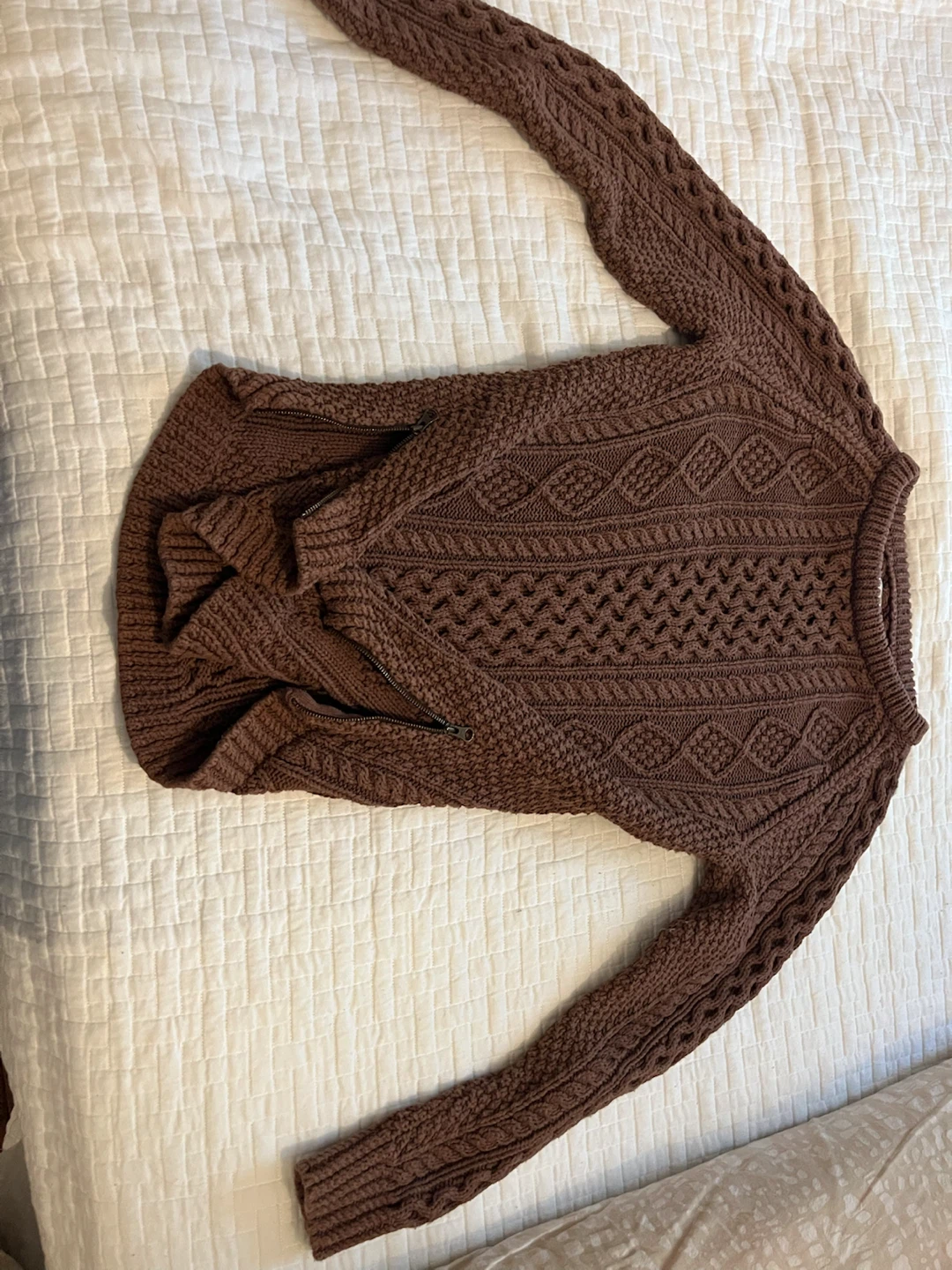 Bean Signature Cotton Fisherman Tunic Sweater in Brown - photo 3