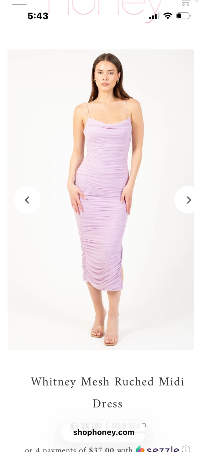 Privy Whitney Mesh Ruched Midi Dress - Pink - photo 4