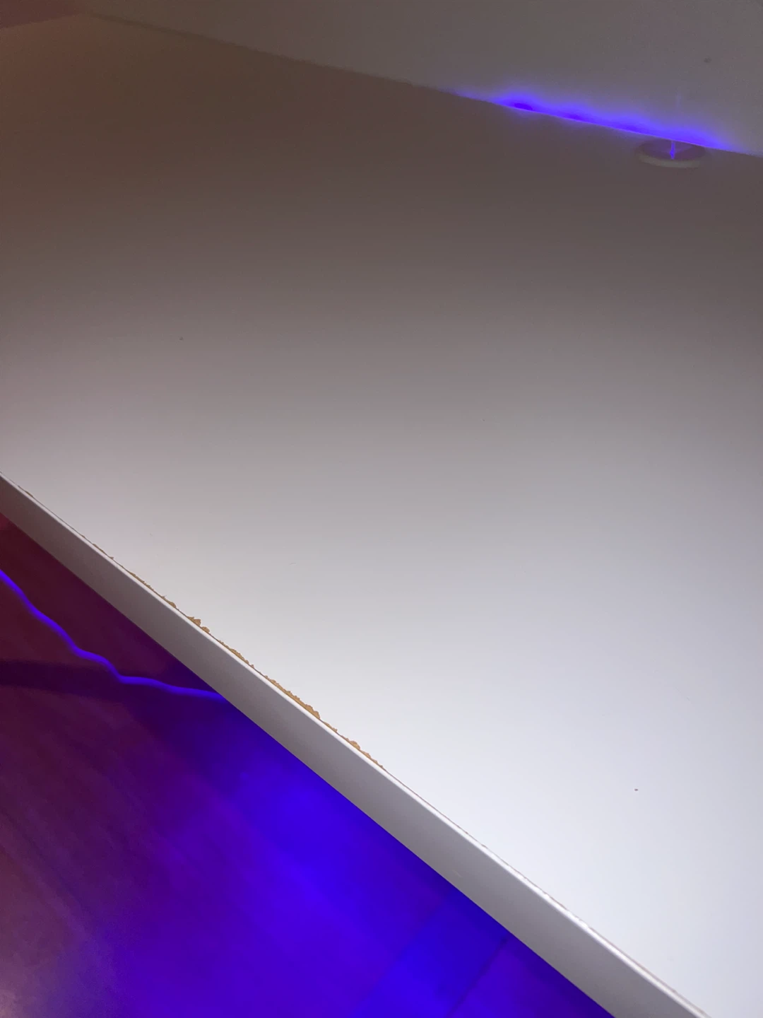 White Large Desk / Table with Govee LED Lights + Extension Cord - photo 5