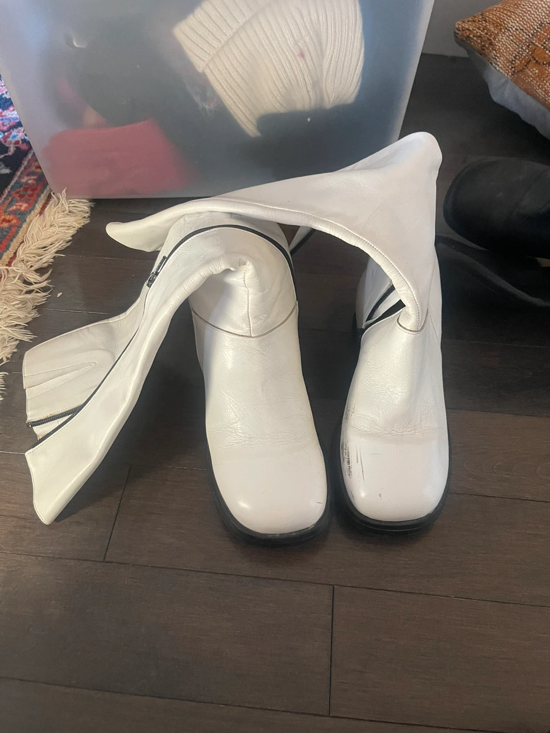 Fleuvog White GoGo boots