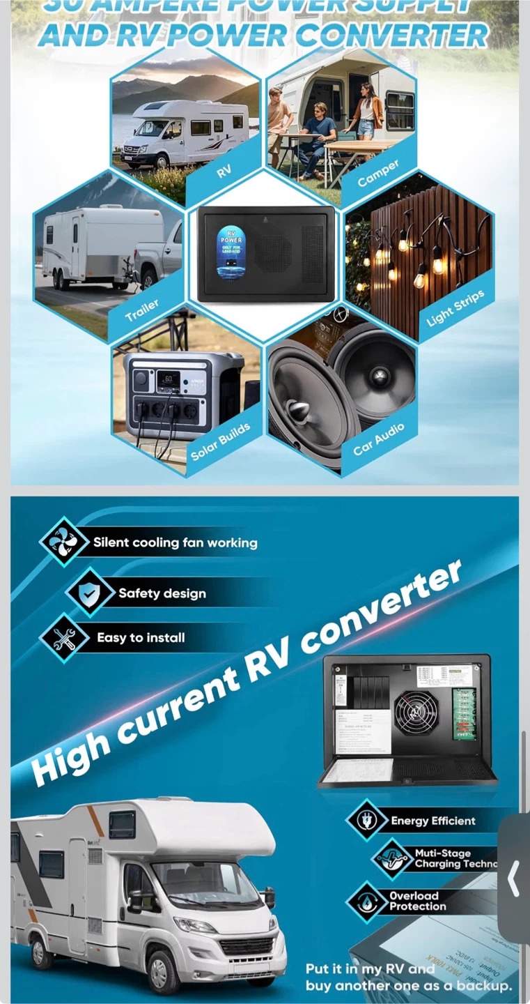 WFCO WF-8735-AD RV Power Converter