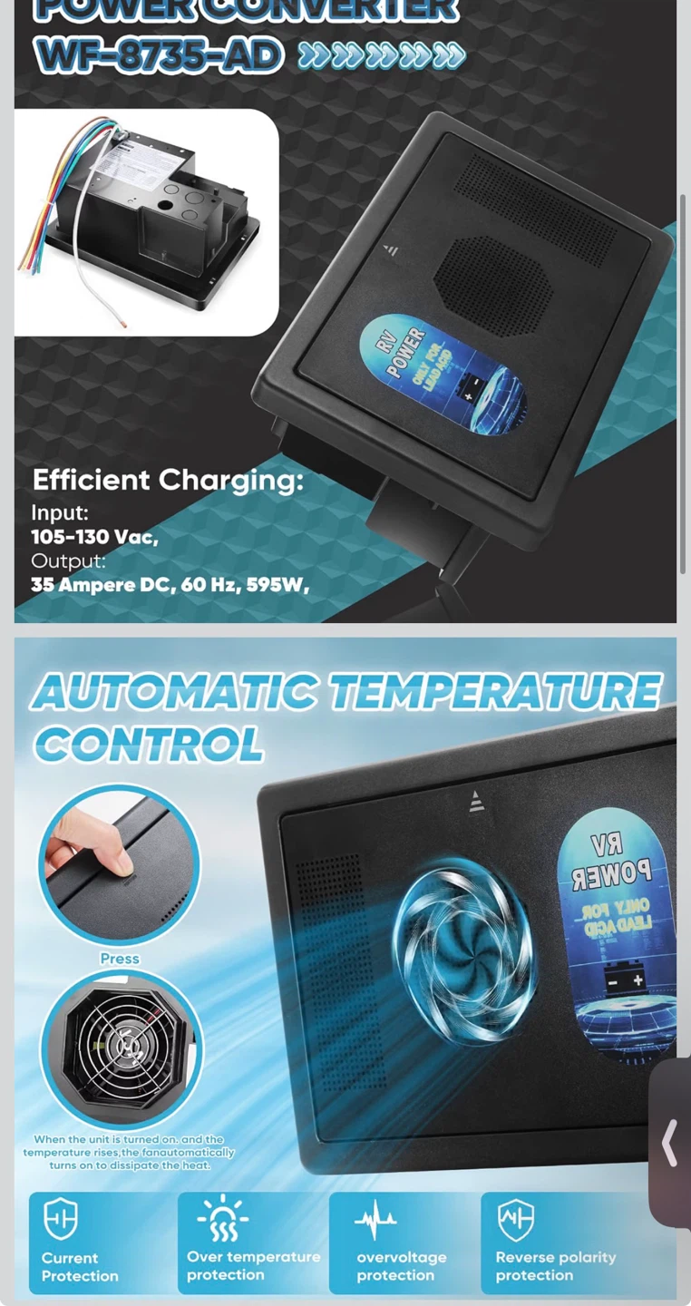 WFCO WF-8735-AD RV Power Converter - photo 5