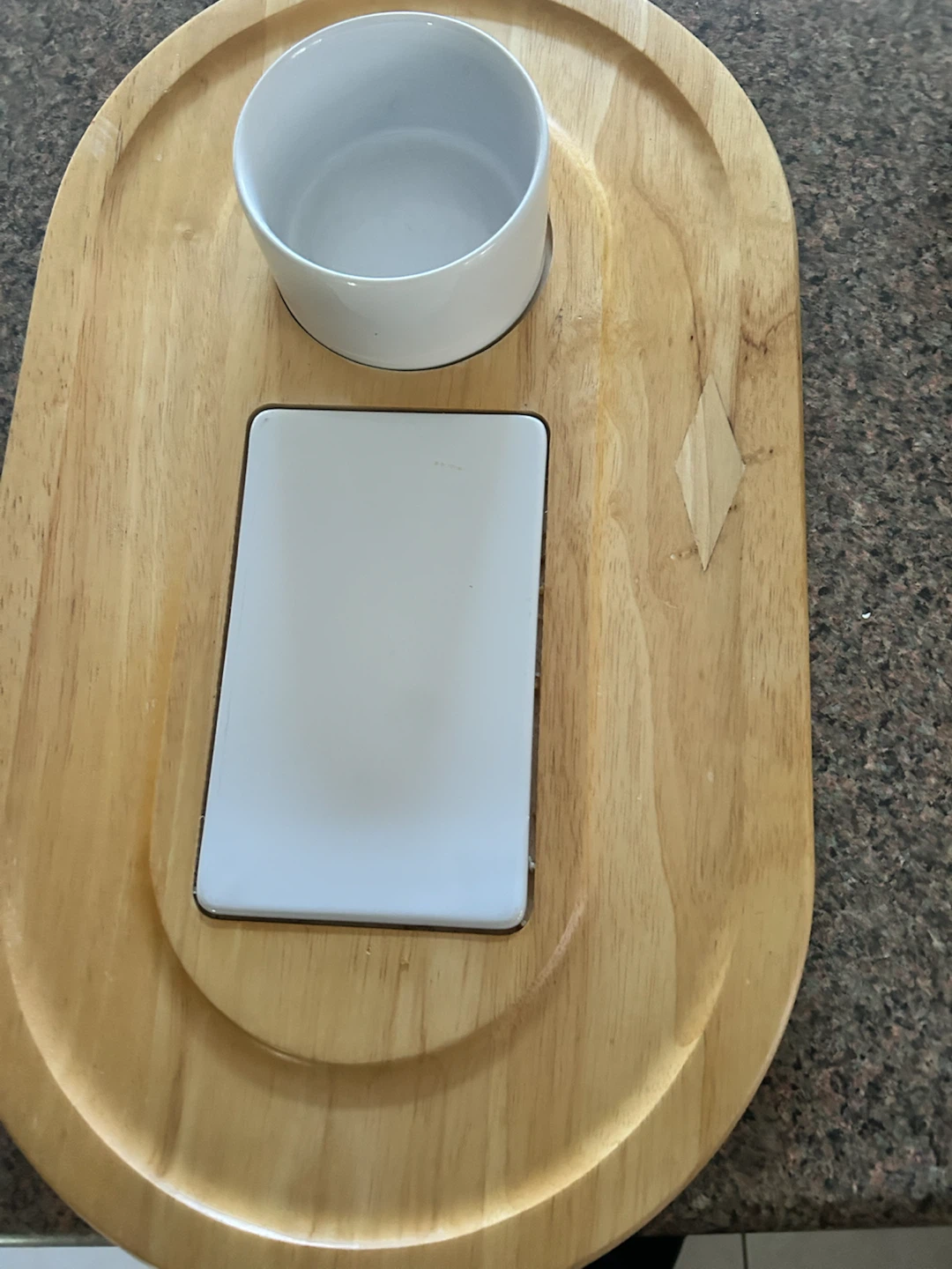Cheese board with dip container