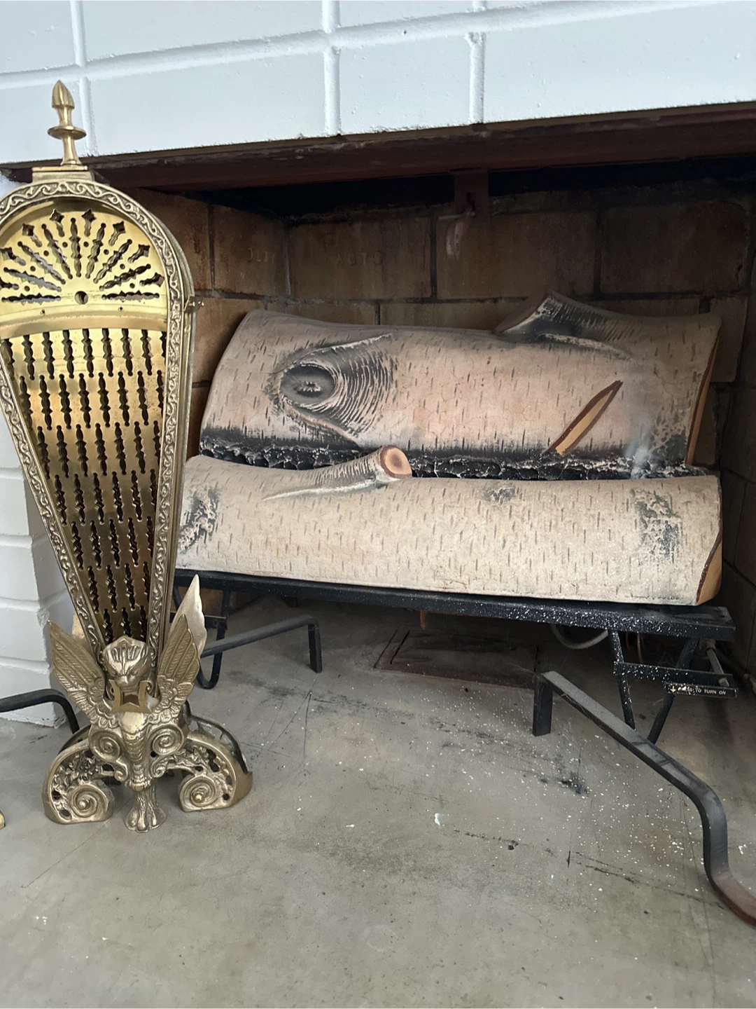 Fireplace log set