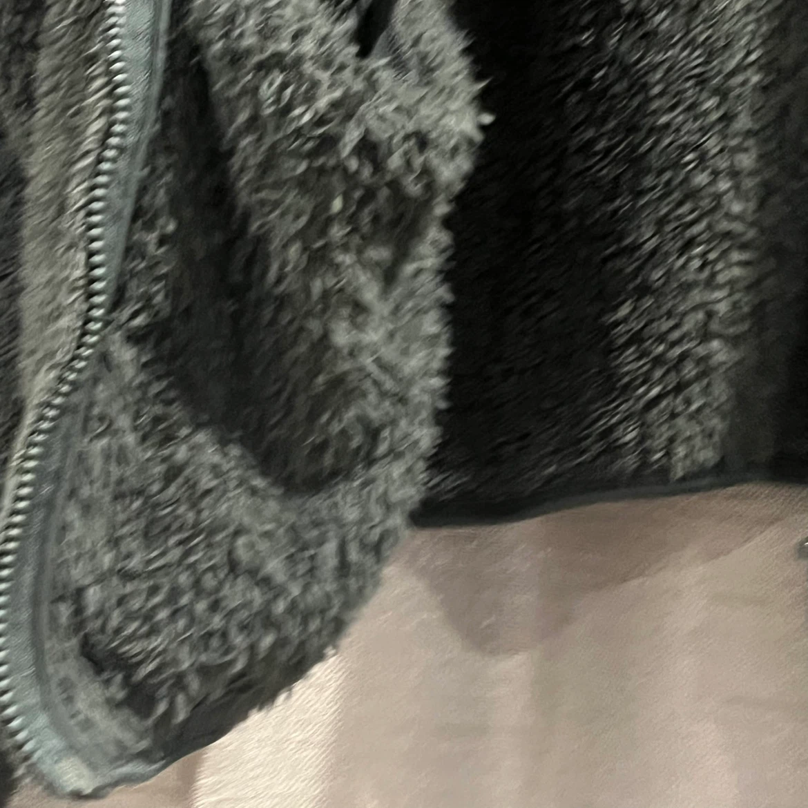 Basic Editions Grey Fuzzy Zip-Up Jacket - photo 3