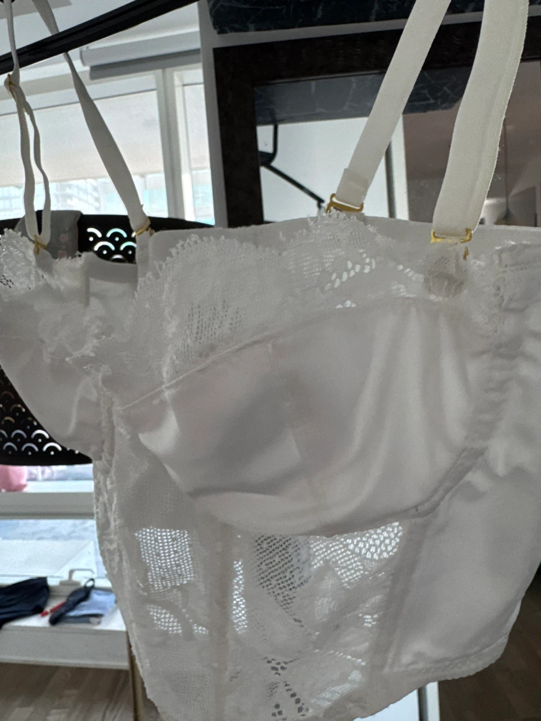silk White Lace Corset Top - photo 3