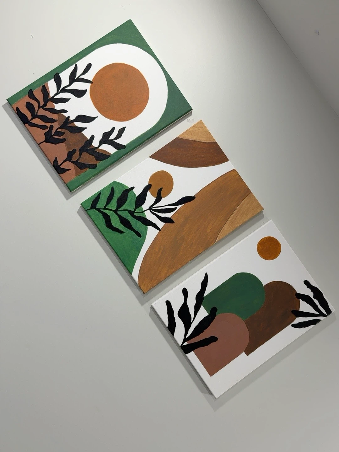 Moving Sale – 3 Handmade Abstract Canvas Paintings