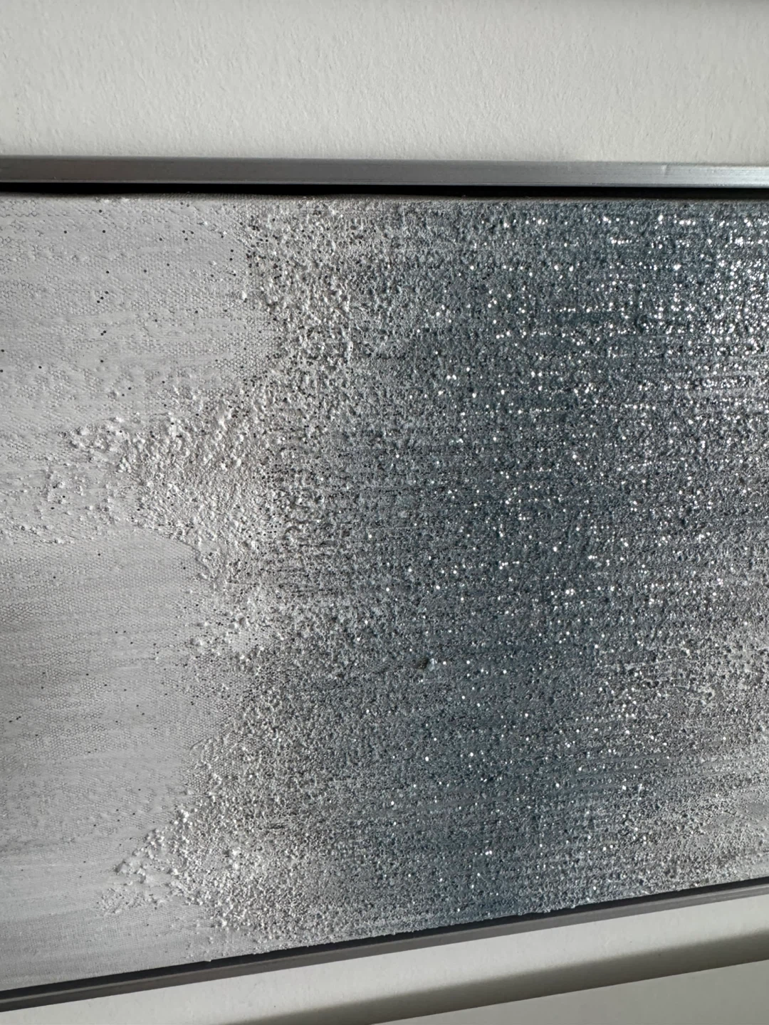 Abstract Silver and Grey Textured Wall Art - photo 2