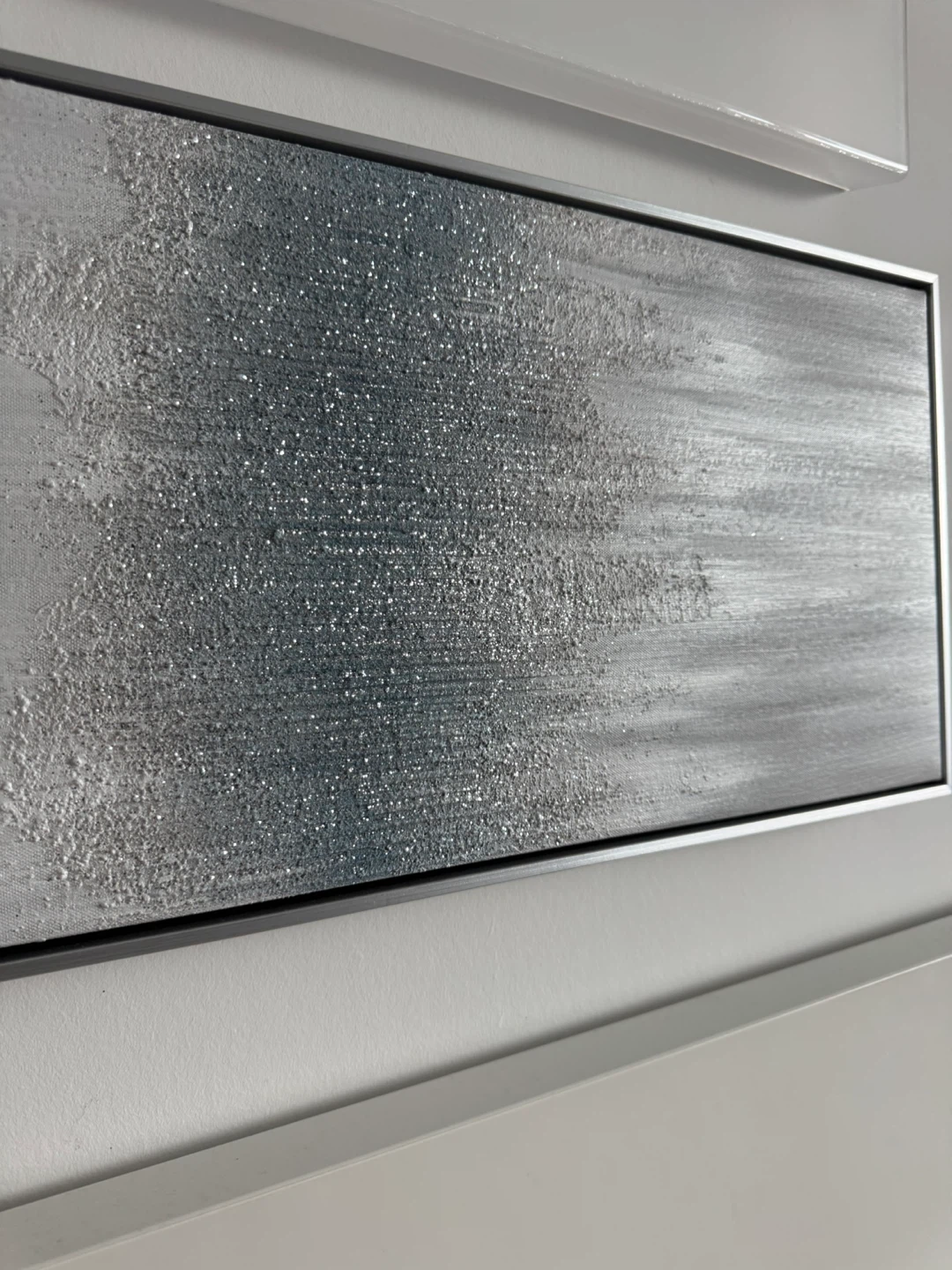 Abstract Silver and Grey Textured Wall Art - photo 3