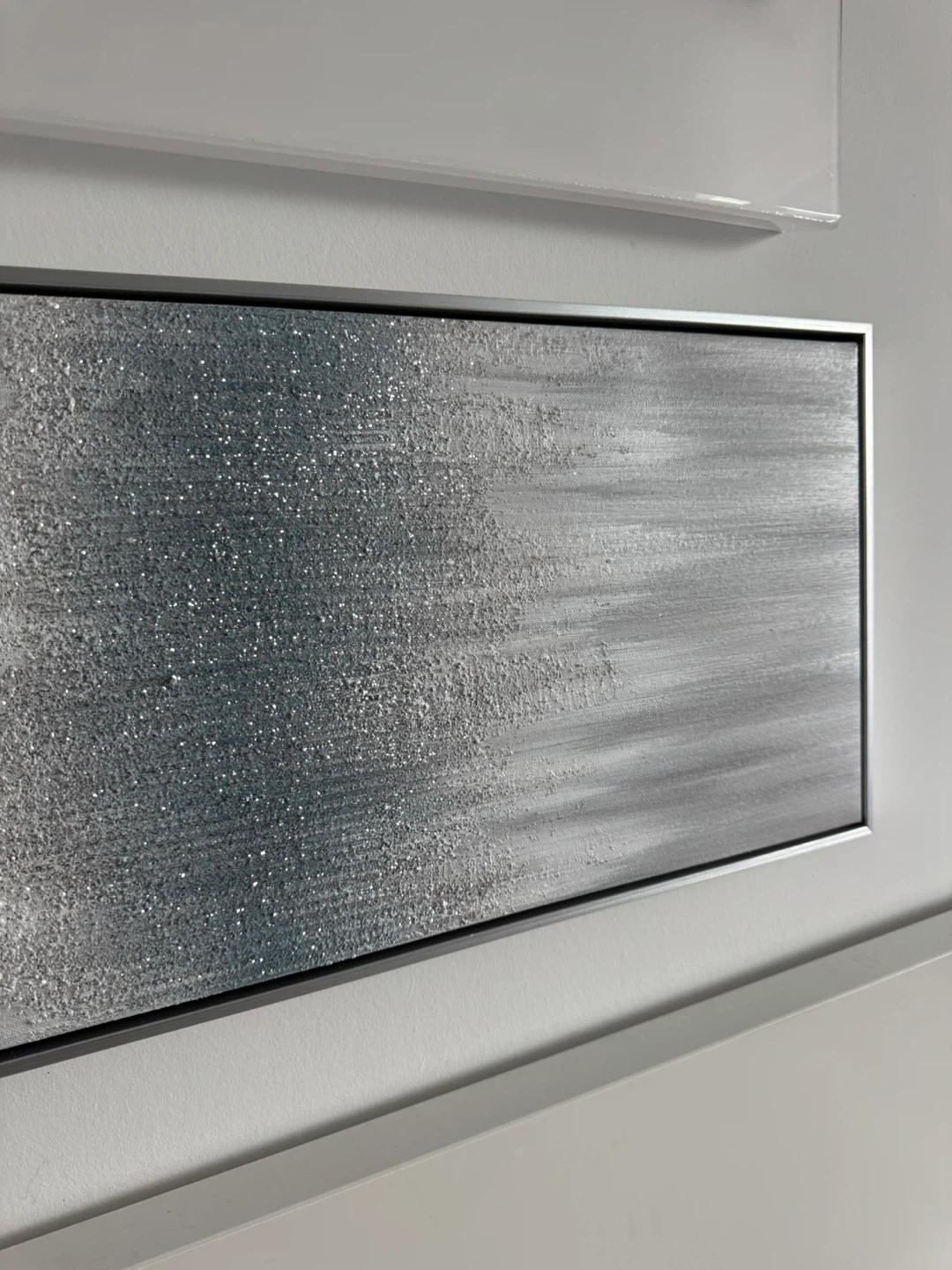 Abstract Silver and Grey Textured Wall Art - photo 4