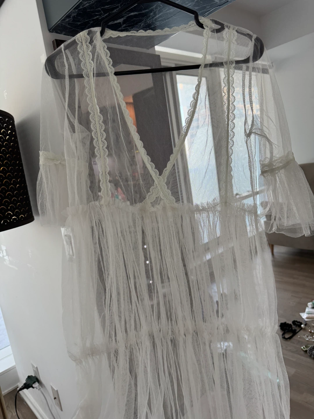 White Tulle Lace Dress - photo 5