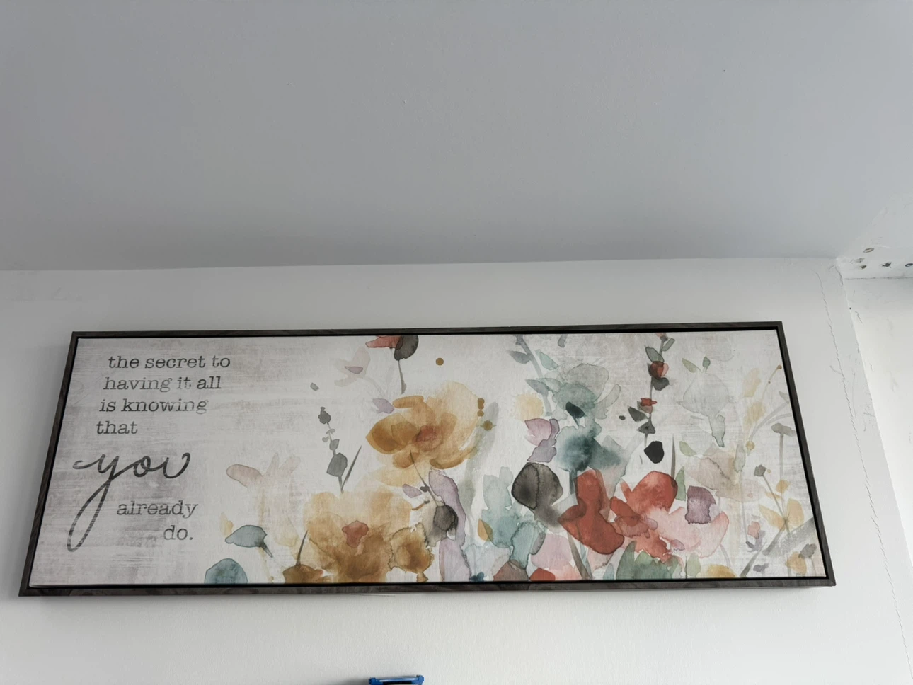 Floral Wall Art with Quote