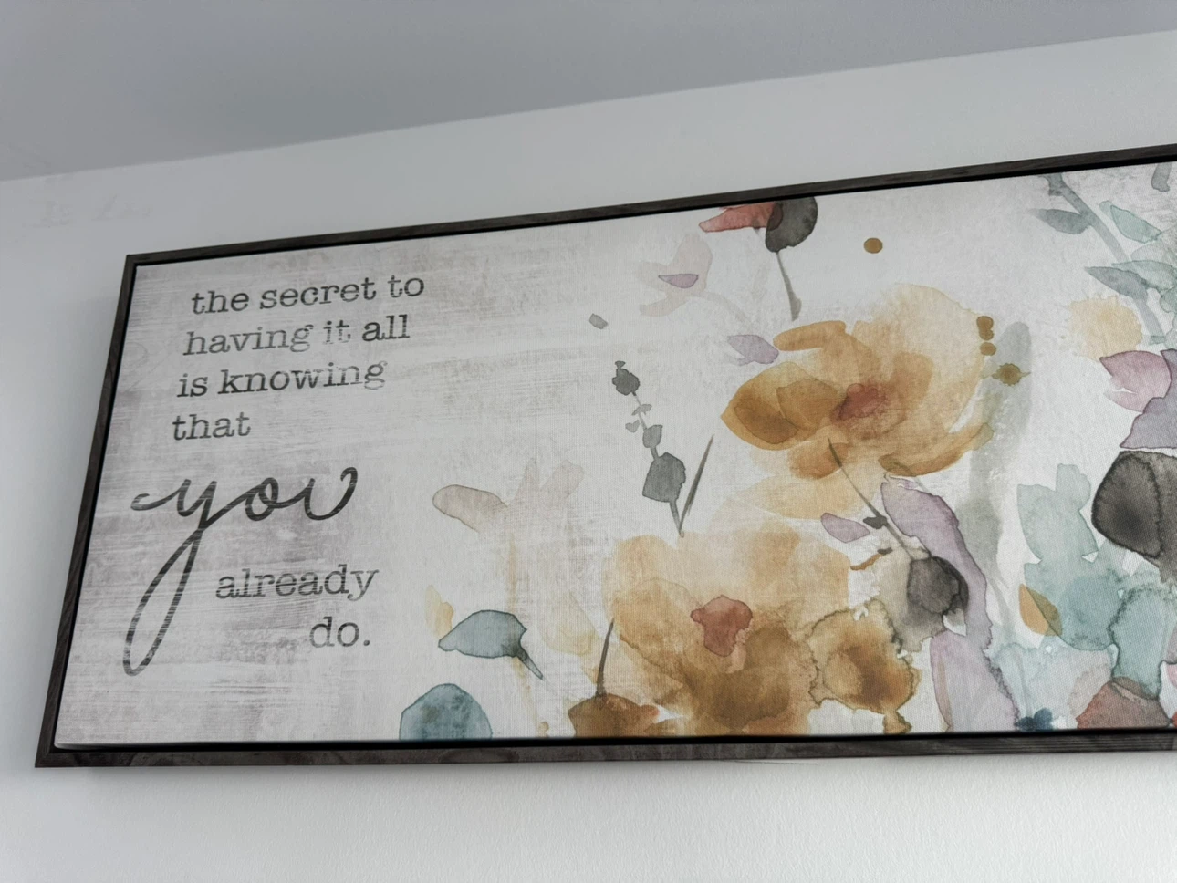 Floral Wall Art with Quote - photo 3