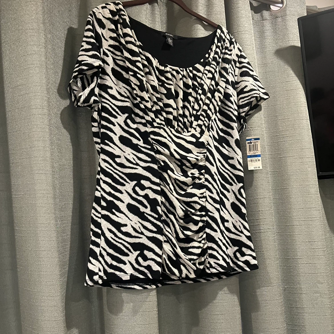 Alfani Zebra Print Top