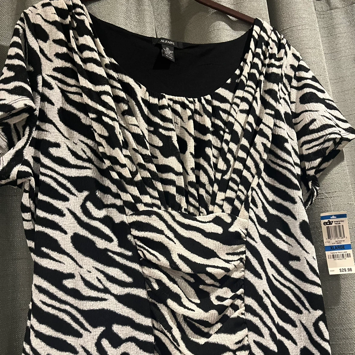 Alfani Zebra Print Top - photo 2