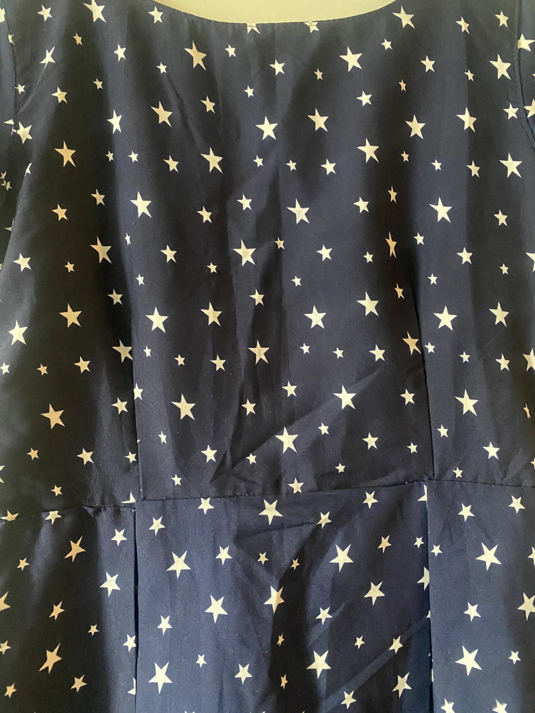 Navy blue star print dress