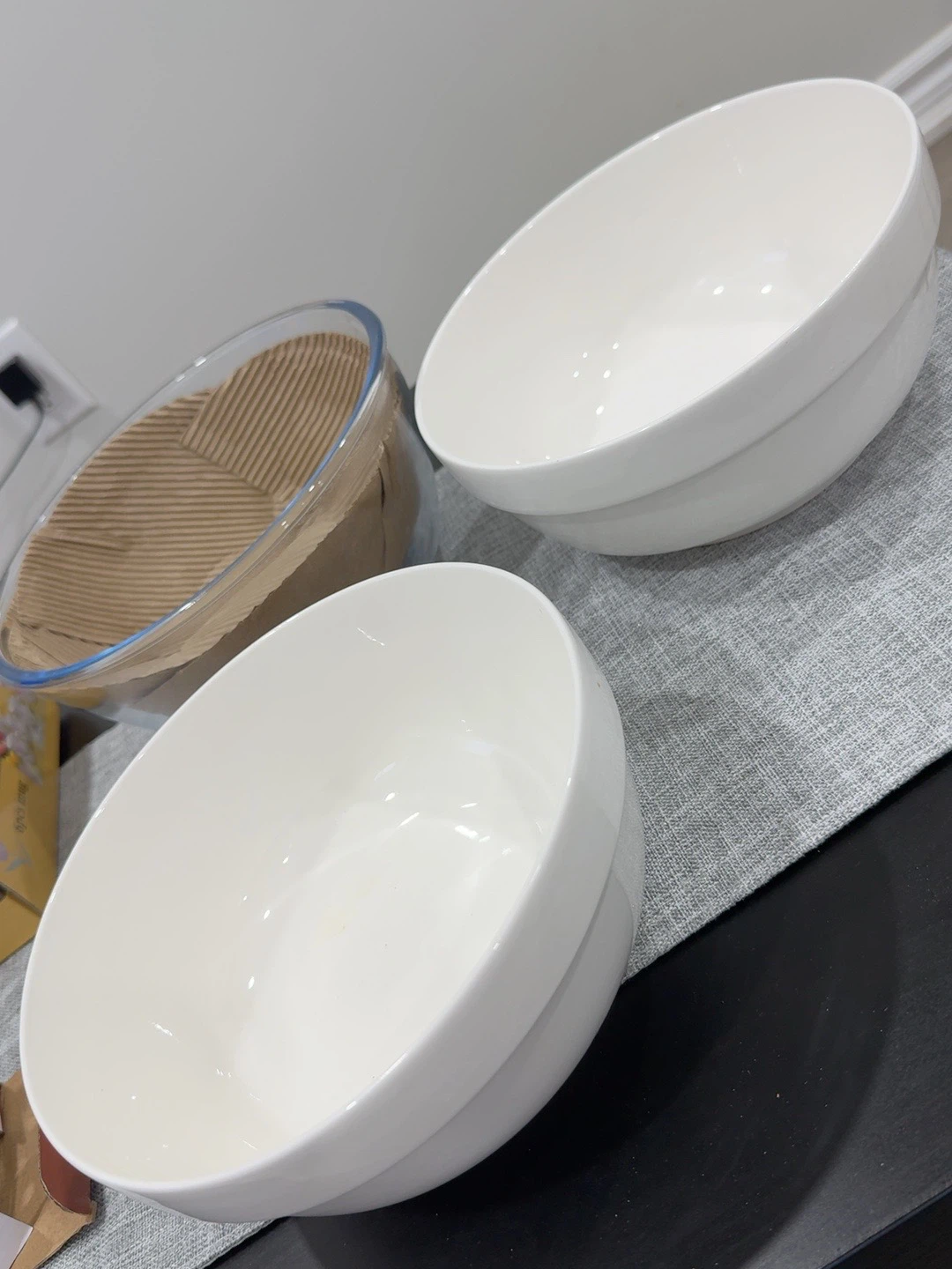 Moving Sale – 2 Large White Oval Serving Bowls