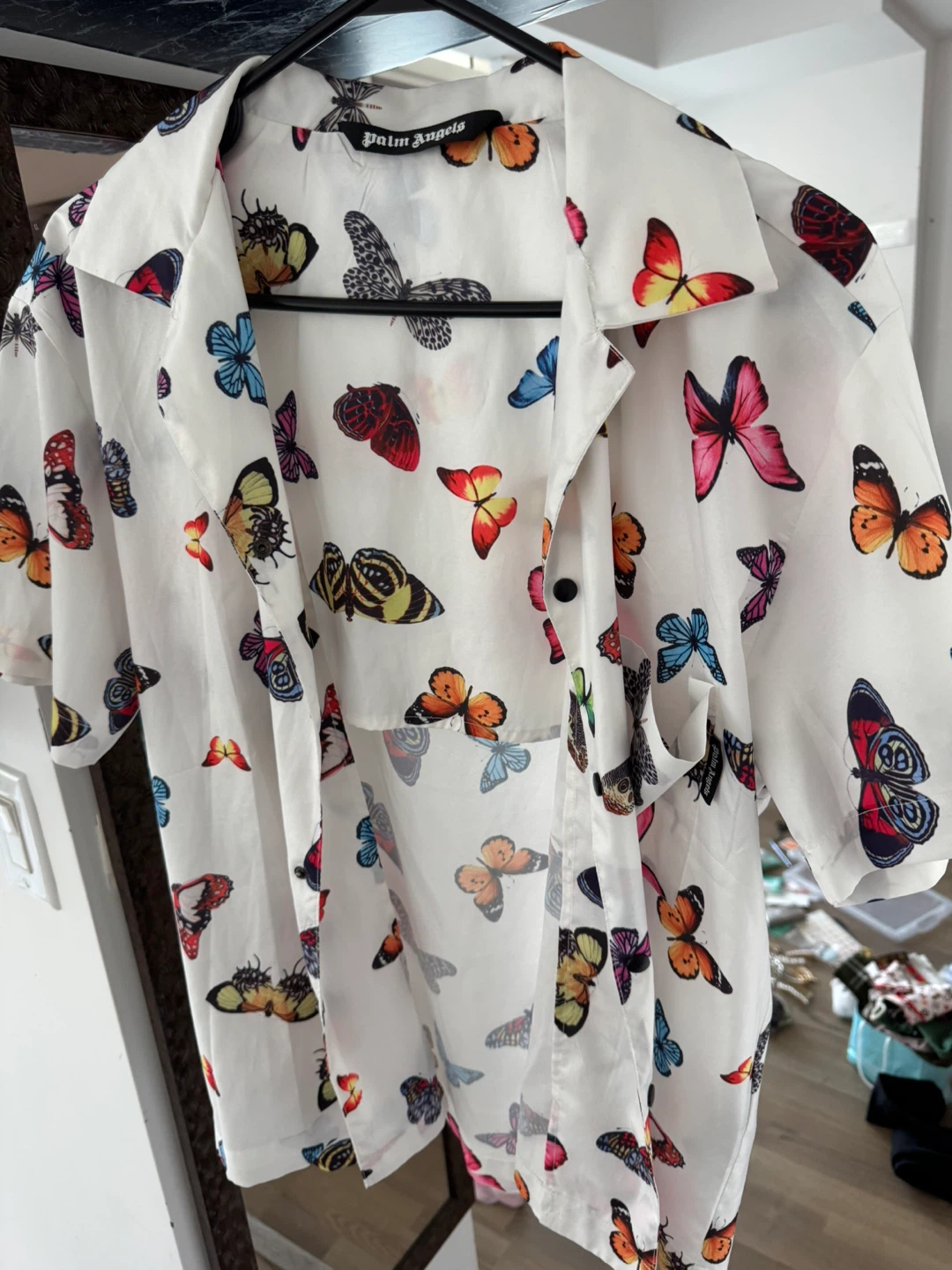 Palm Angels Butterfly Print Shirt - photo 3