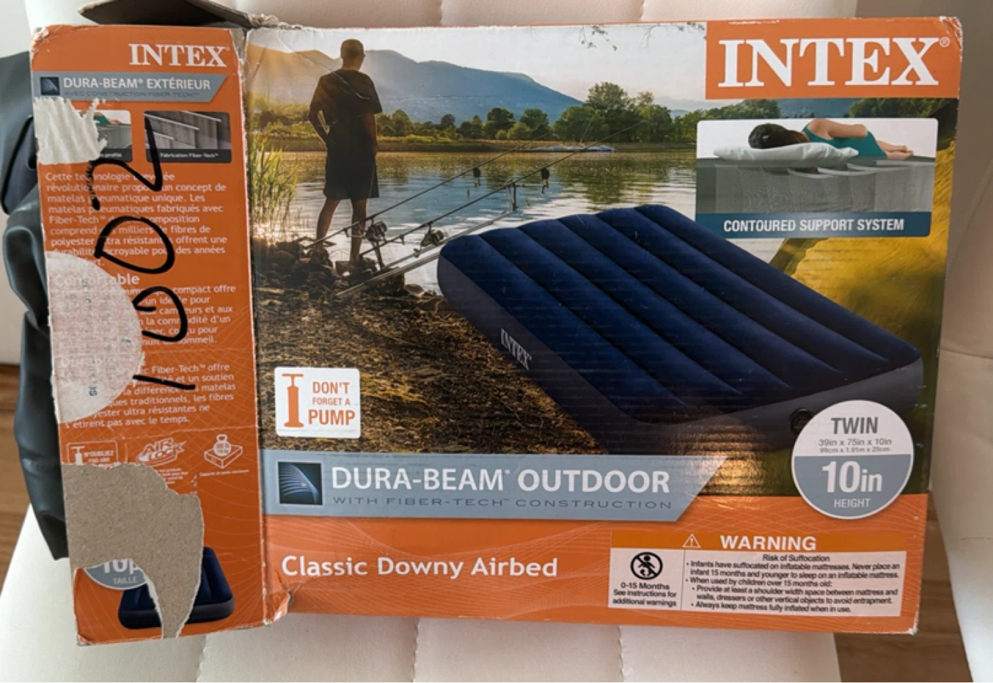 Intex Dura-Beam Outdoor Classic Downy Airbed - Twin