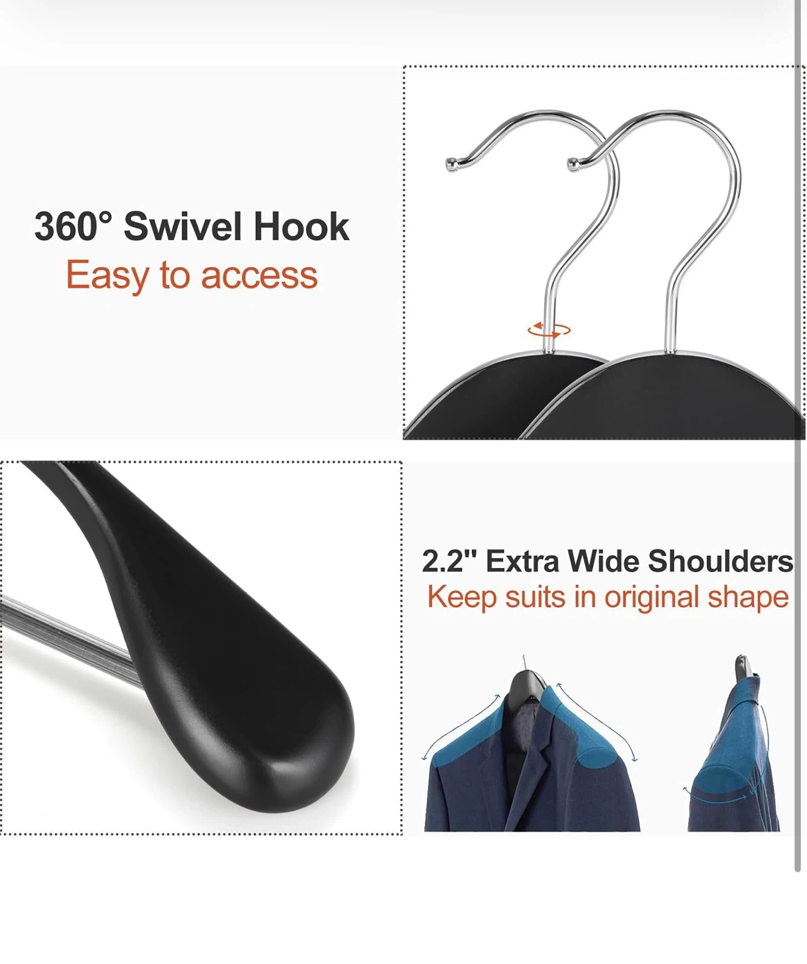 Topia 11 Wooden Suit Hangers - photo 4