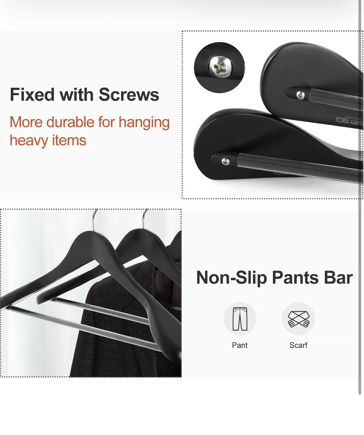 Topia 11 Wooden Suit Hangers - photo 5