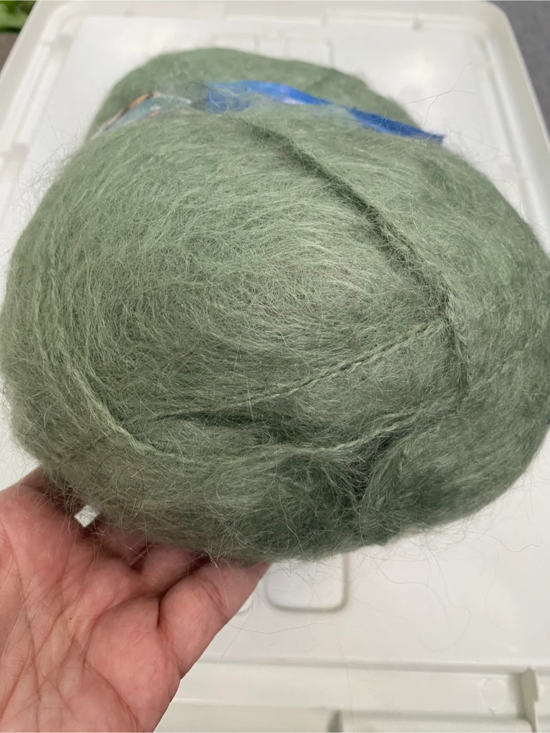 Huge Patons Knit 'n Save Mohair Yarn 450g - Green - photo 2