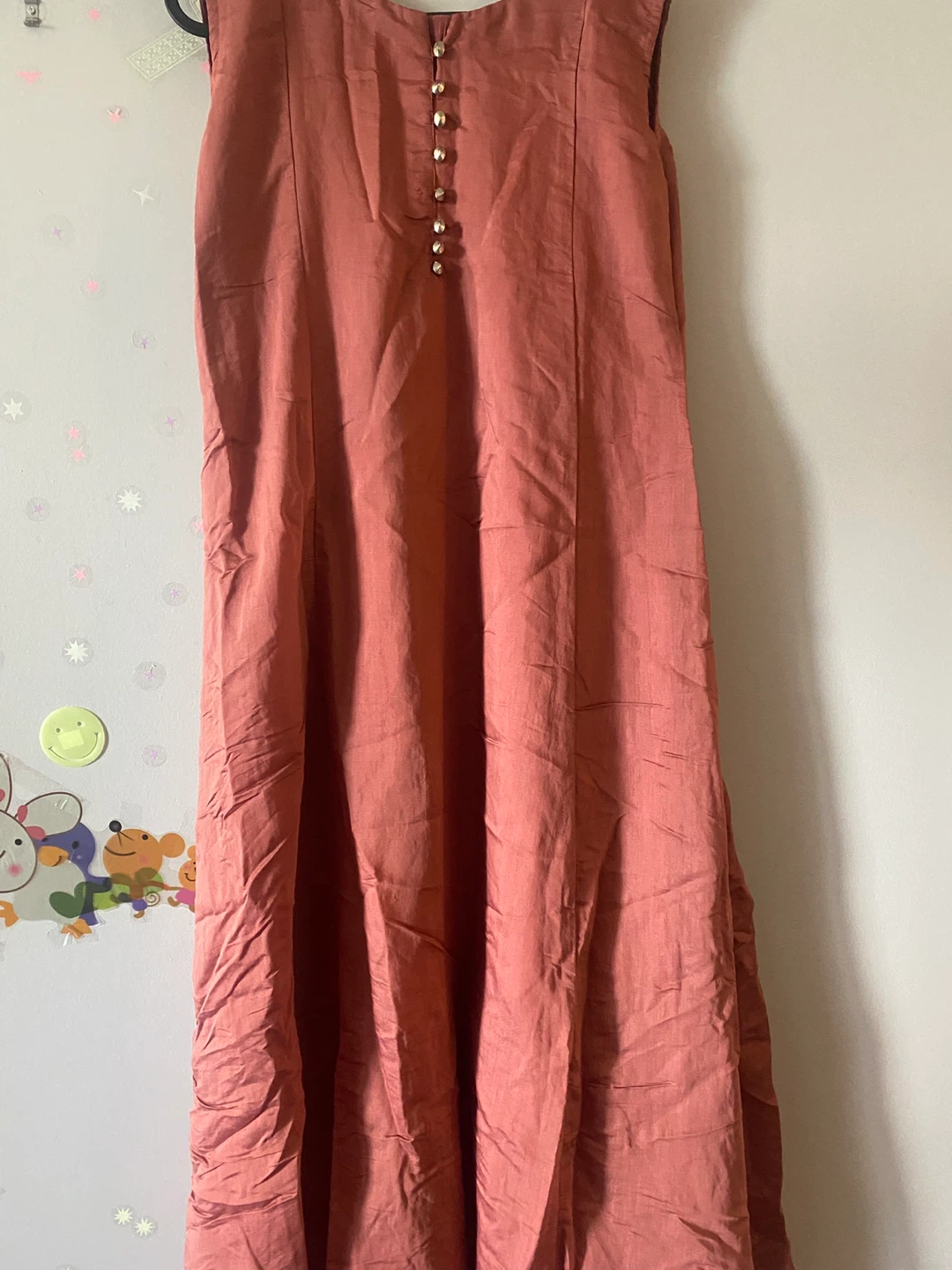 Rust-coloured Embroidered Kurti, Size XL - photo 4
