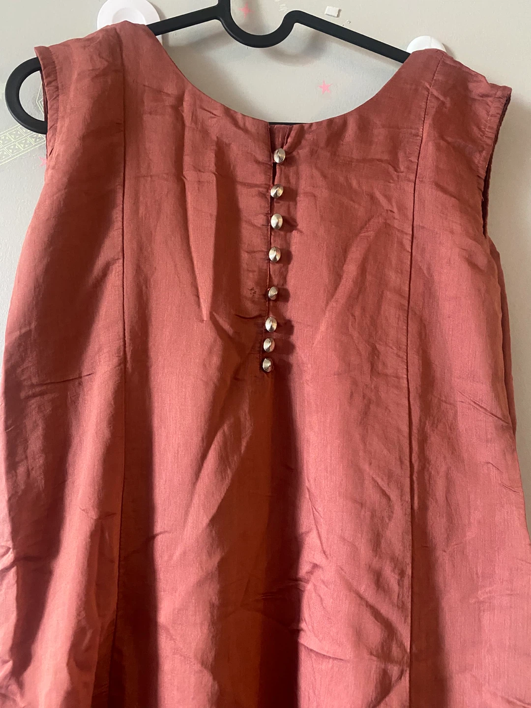 Rust-coloured Embroidered Kurti, Size XL - photo 5