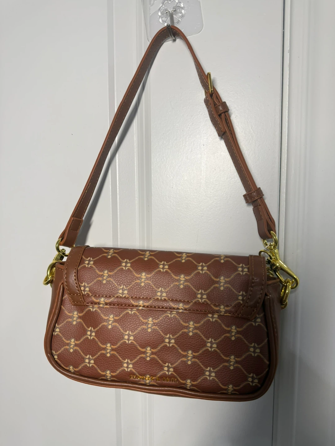 Charles & Keith brown patterned shoulder bag - photo 2