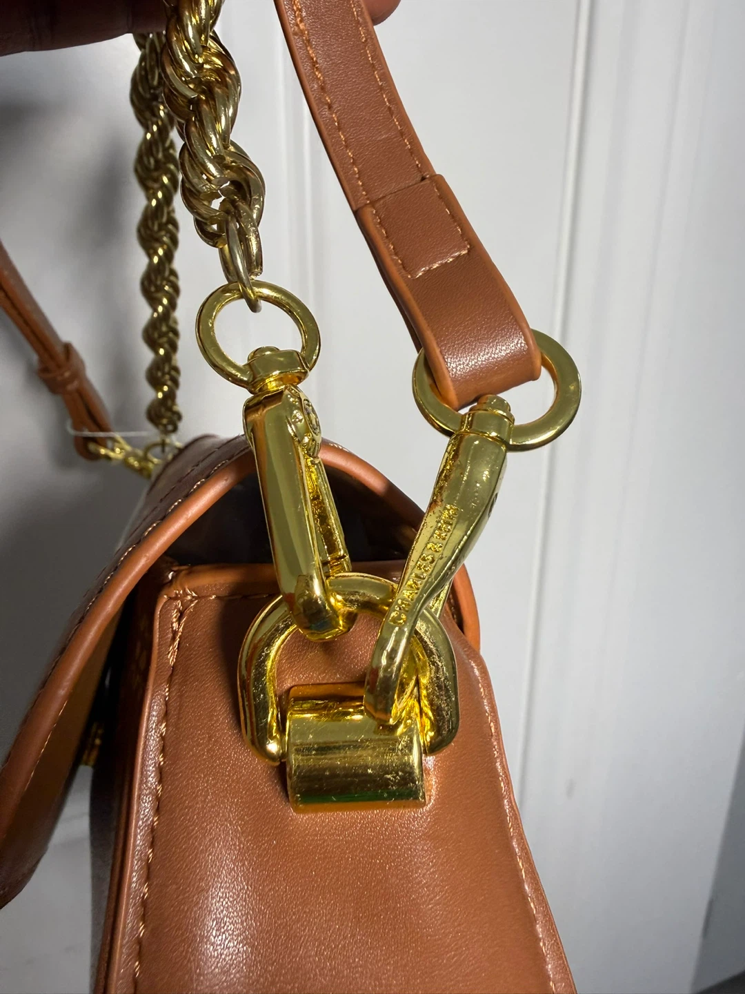 Charles & Keith brown patterned shoulder bag - photo 3