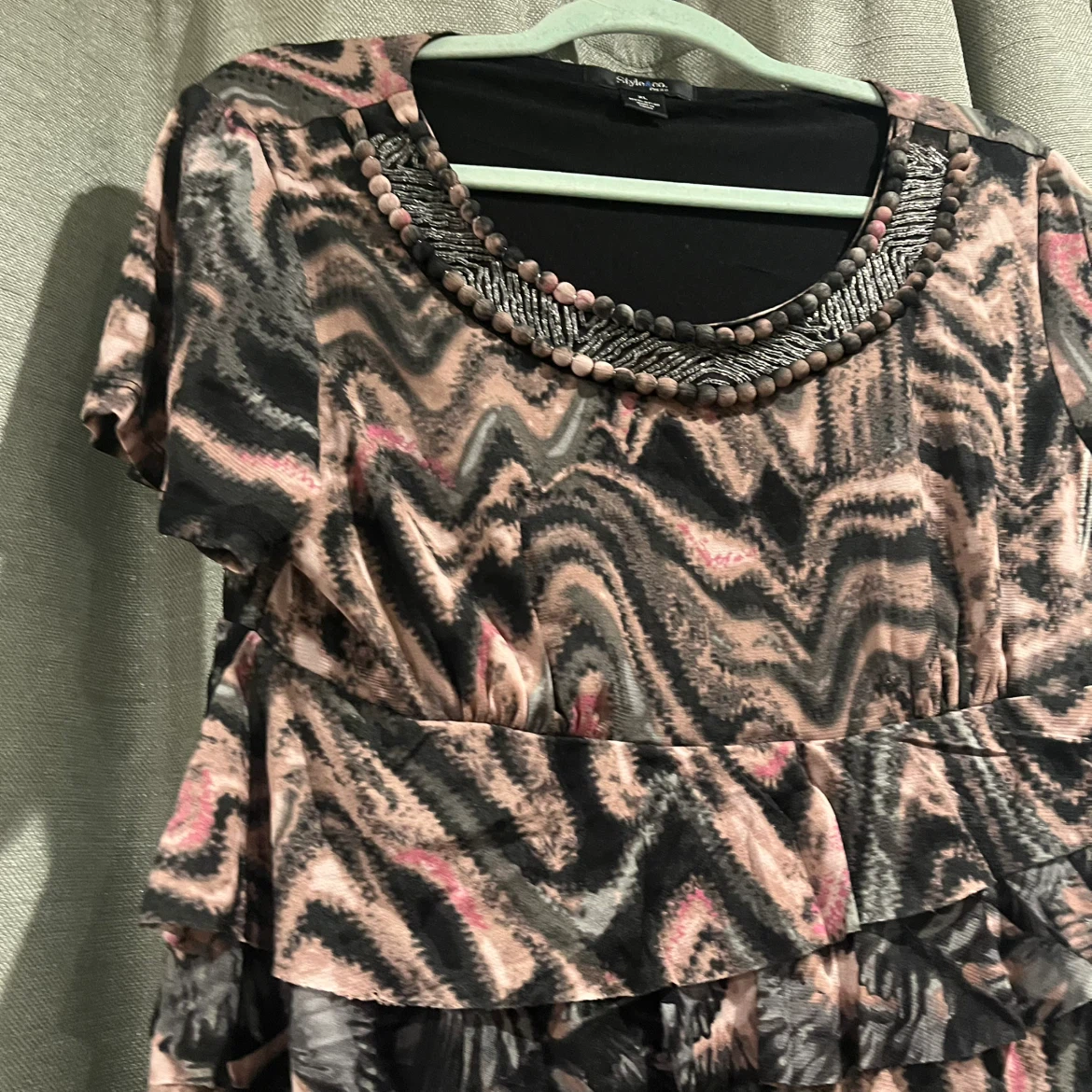 Style & Co. Ruffled Printed Top - photo 3