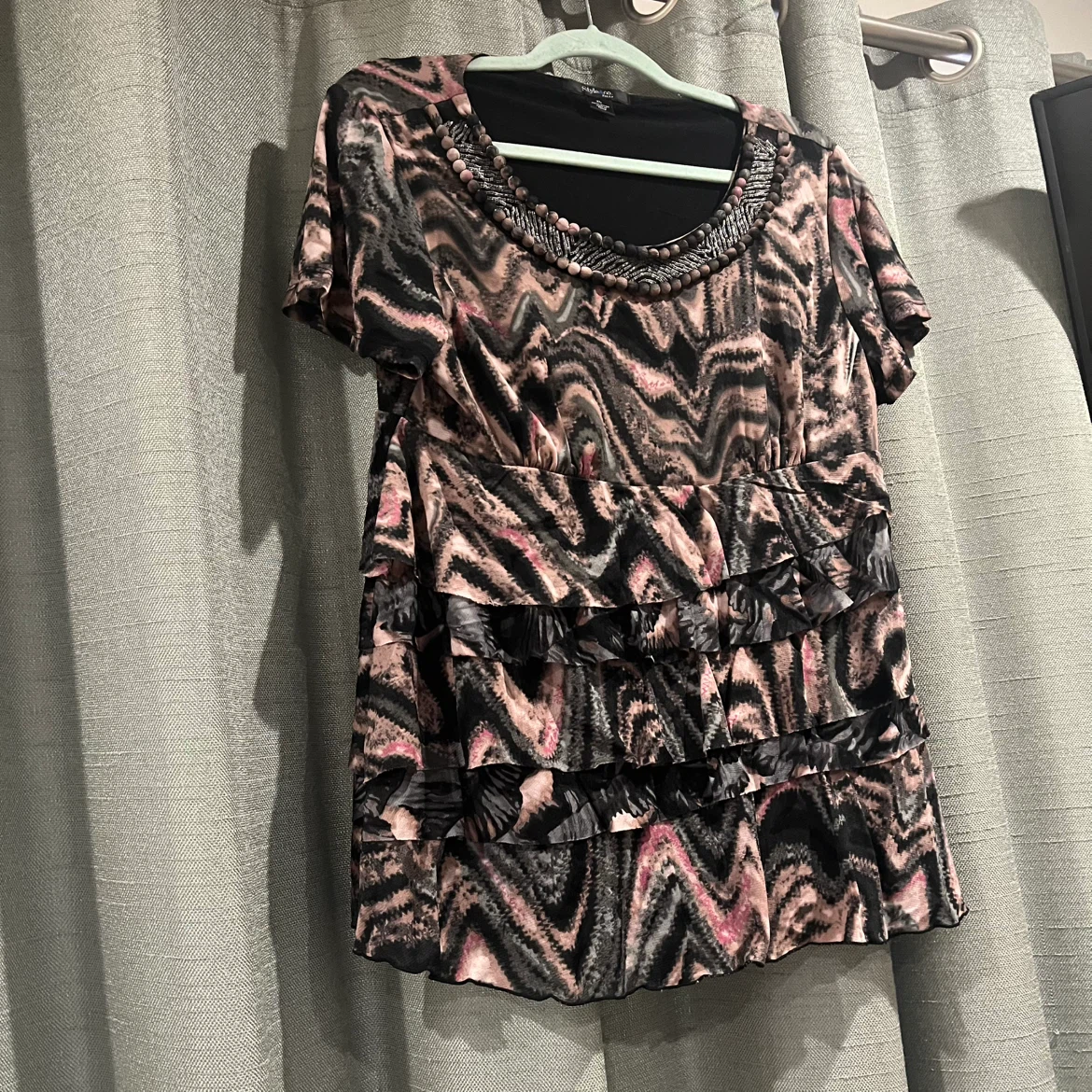Style & Co. Ruffled Printed Top - photo 4