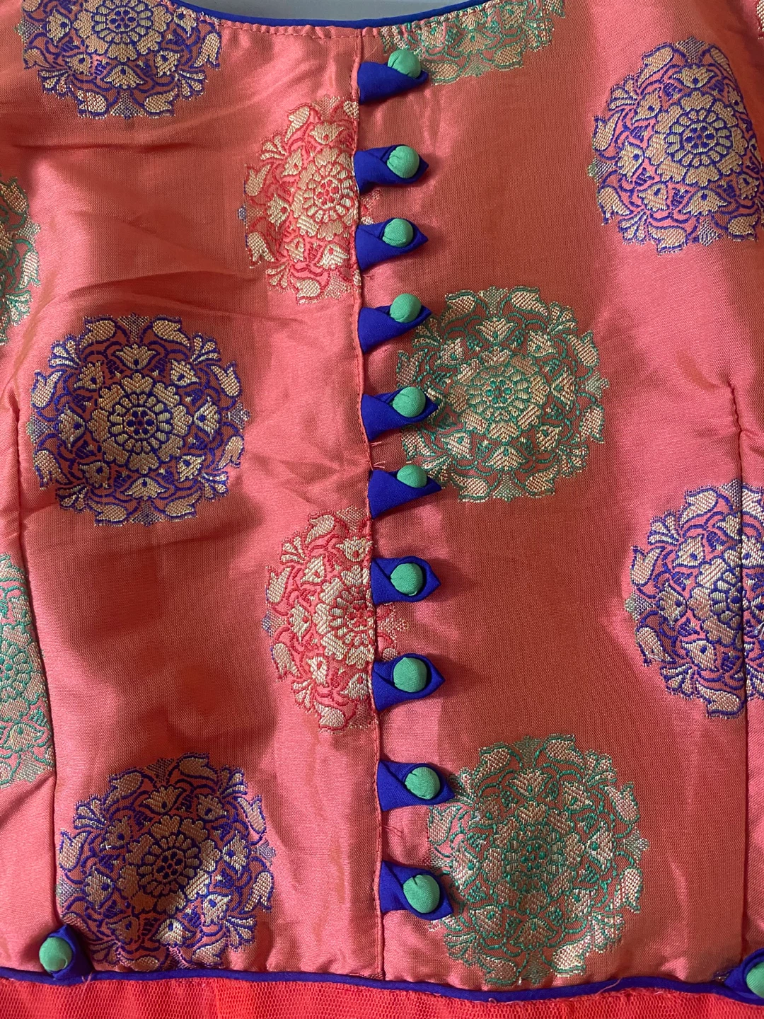 Orange Embroidered Kurti Dress