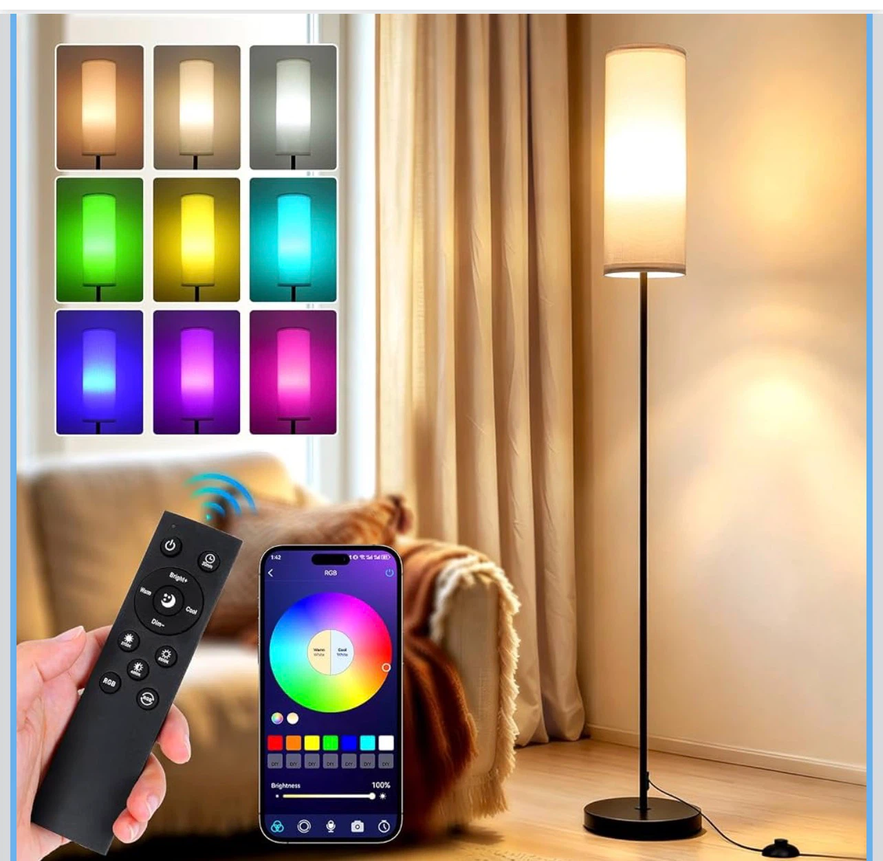 RGB LED Smart Floor Lamp