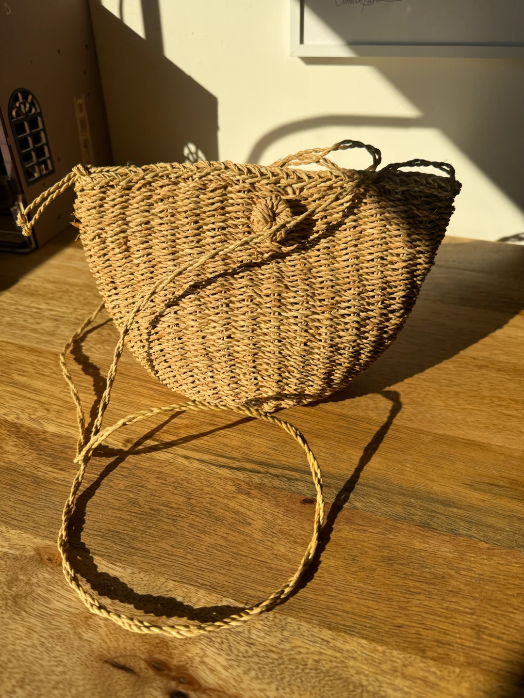 Pull&Bear Woven Straw Crossbody Bag