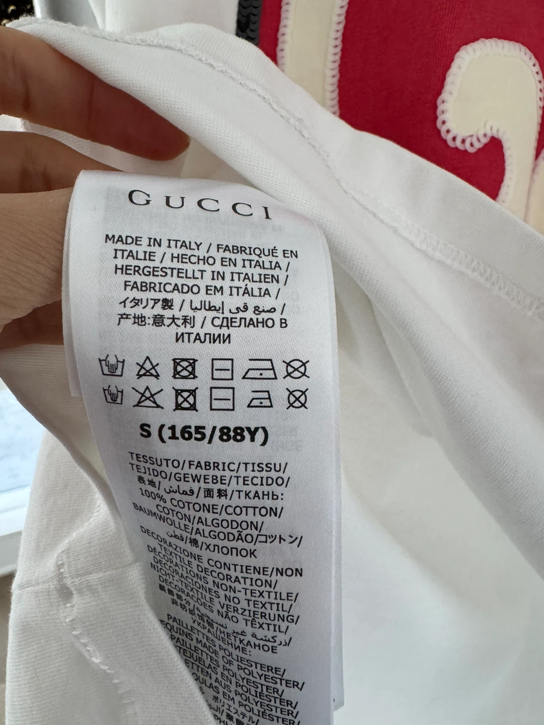 Authentic Gucci Apple Sequin T-shirt White - photo 4