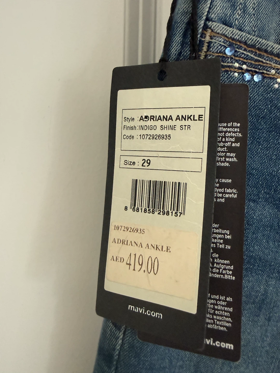 Mavi Adriana Ankle Jeans Size 29 - photo 4