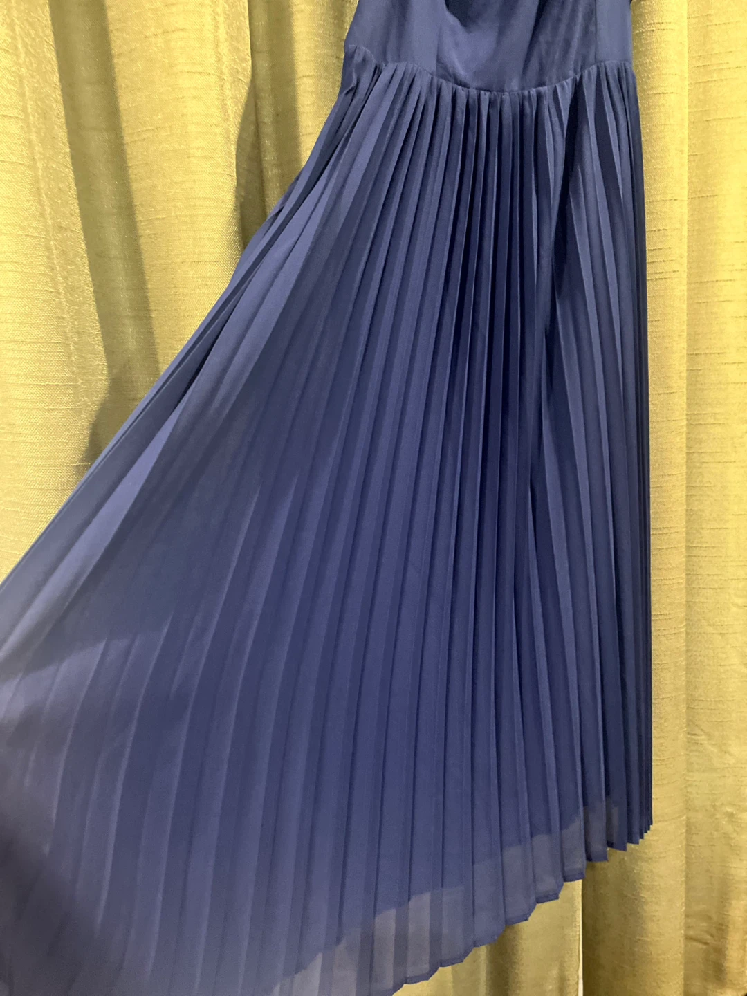 Lulus Navy Blue Pleated Maxi Dress - photo 4