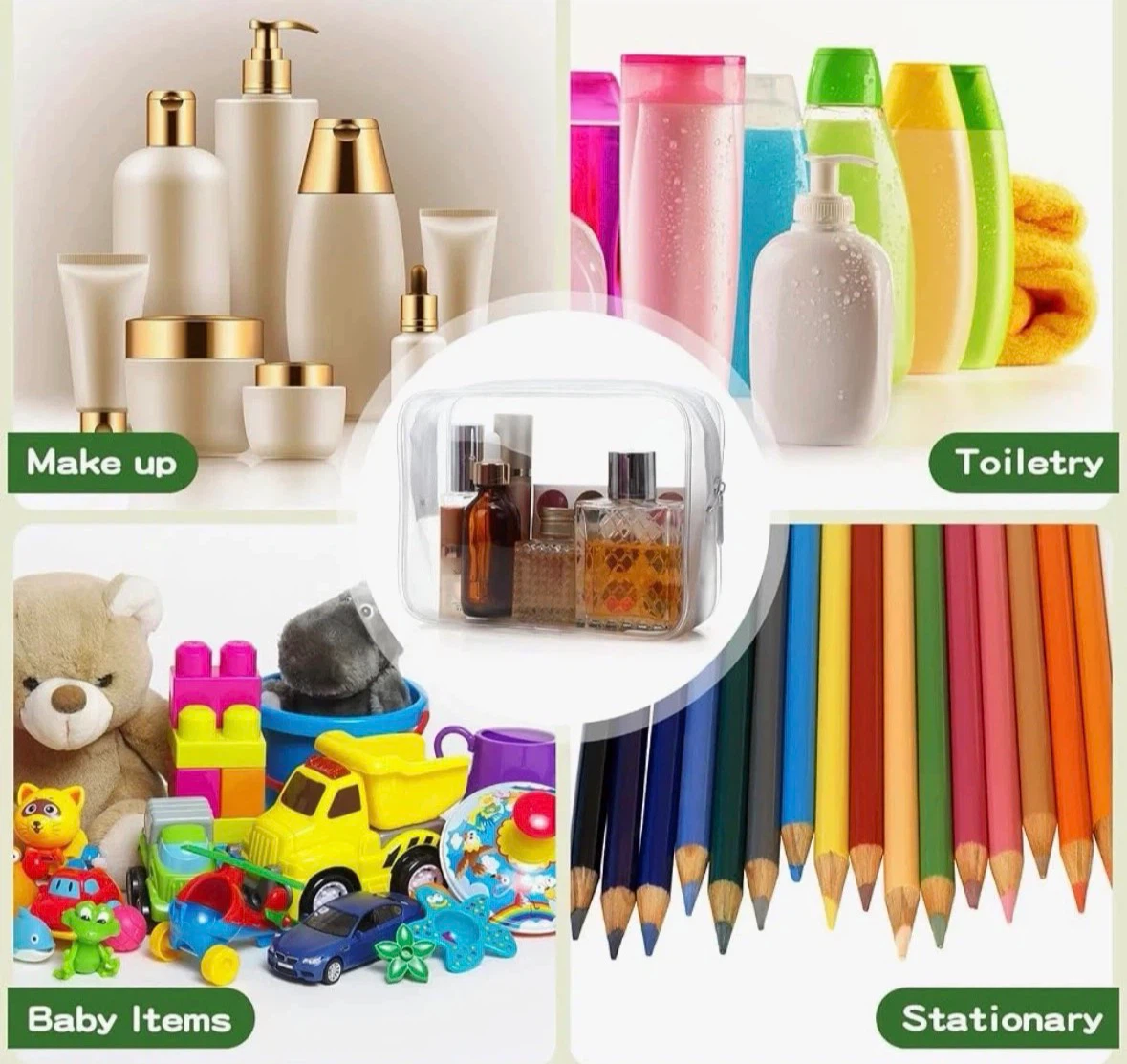 12 Clear Makeup & Travel Bags - photo 2