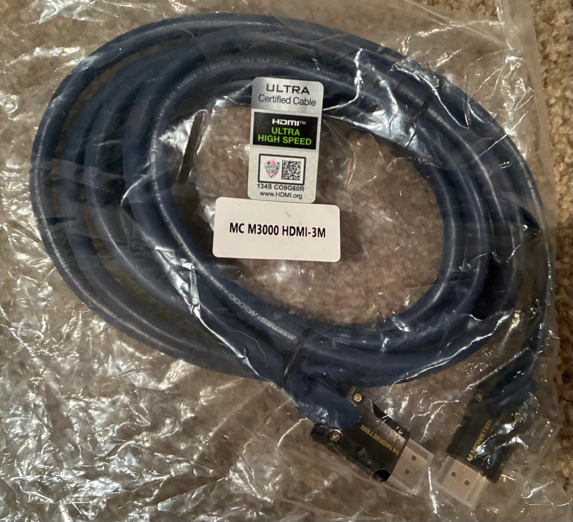 Monster M3000 Ultra High Speed HDMI Cable 3m