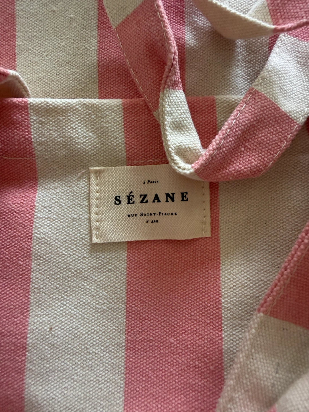 Sezane Striped Tote Bag