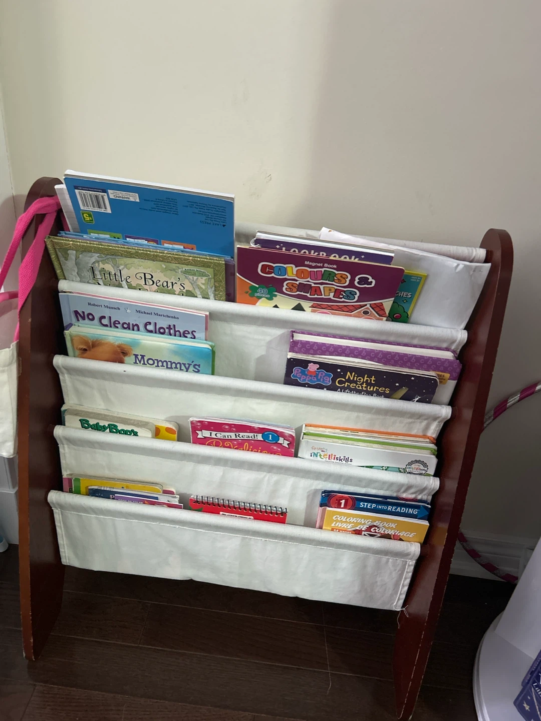Kids Bookshelf Fabric Sling Organizer