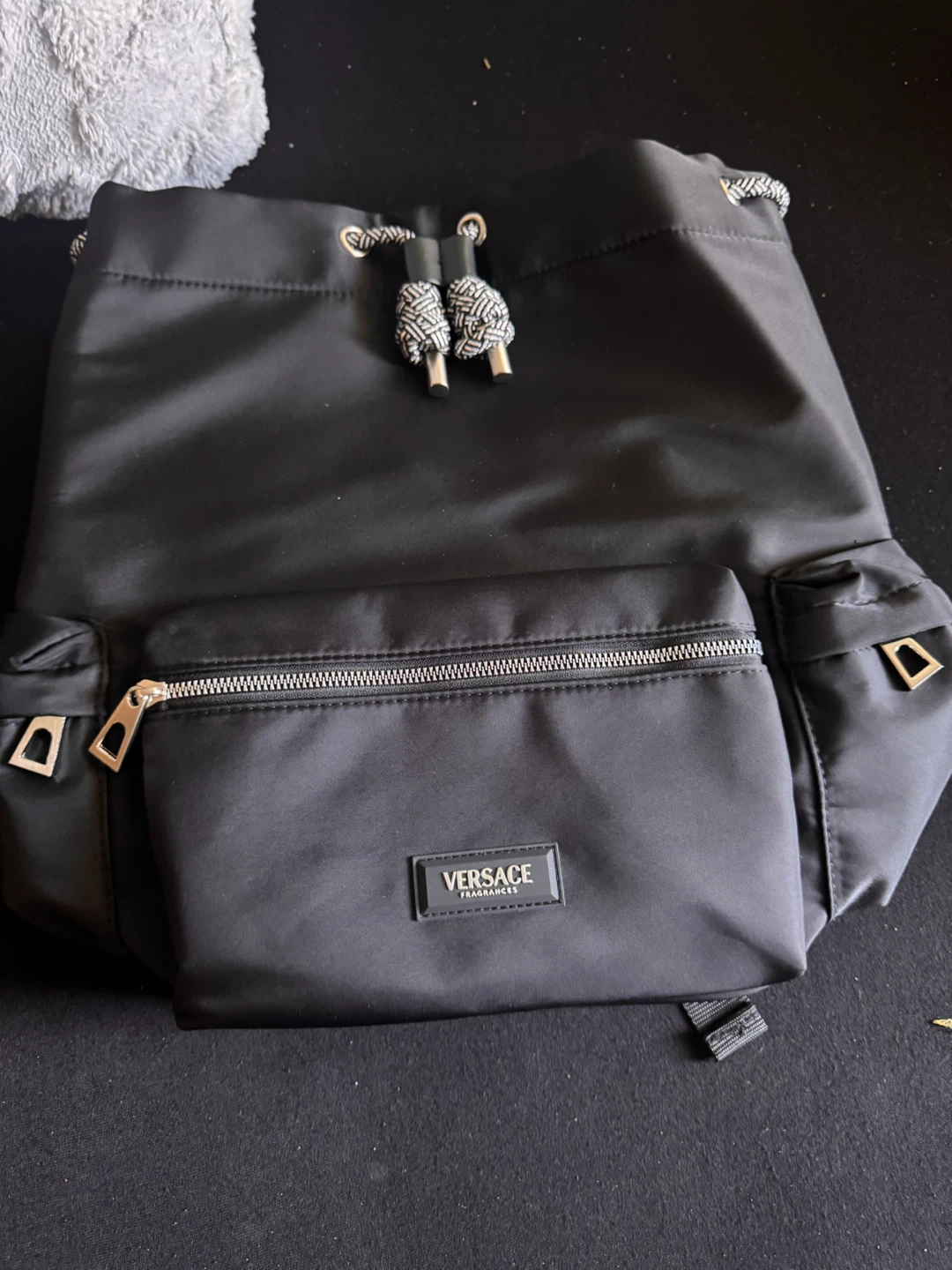 Versace Fragrances Black Backpack