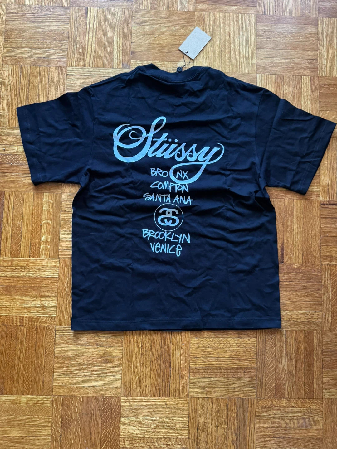 Stussy World Tour T-Shirt Black size S - photo 2