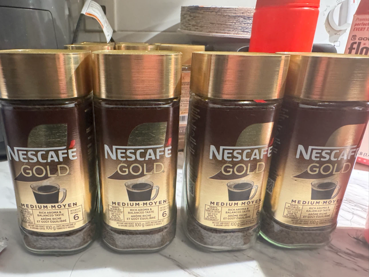 4 Jars of Nescafé Gold Medium Roast Coffee