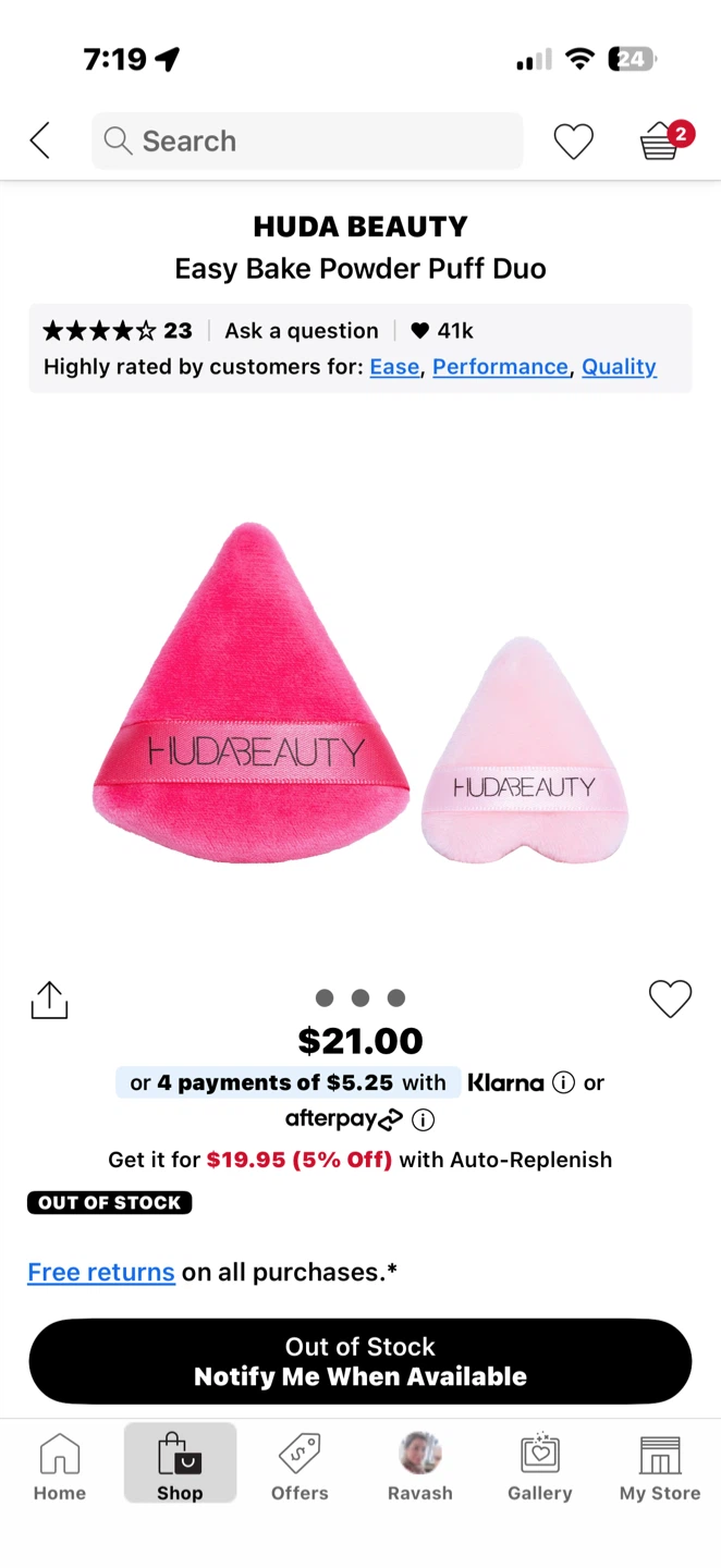 Huda Beauty Easy Bake Powder Puff Set