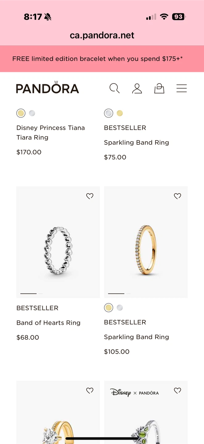 Pandora Silver Rings