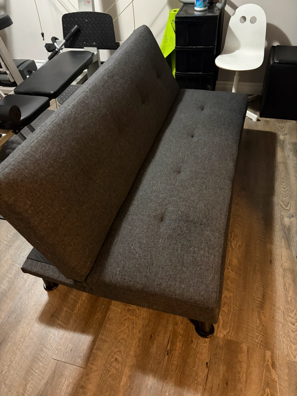 Dark Grey Fabric  Sofa Bed