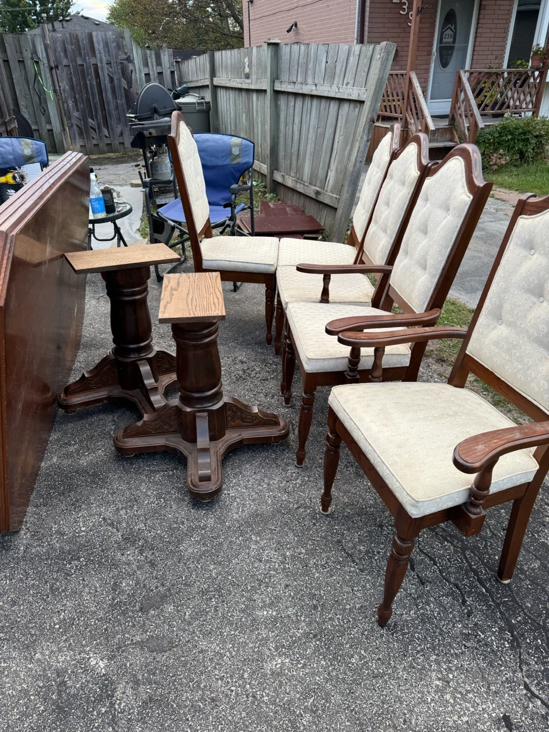 Dining Table and Five Chairs Set