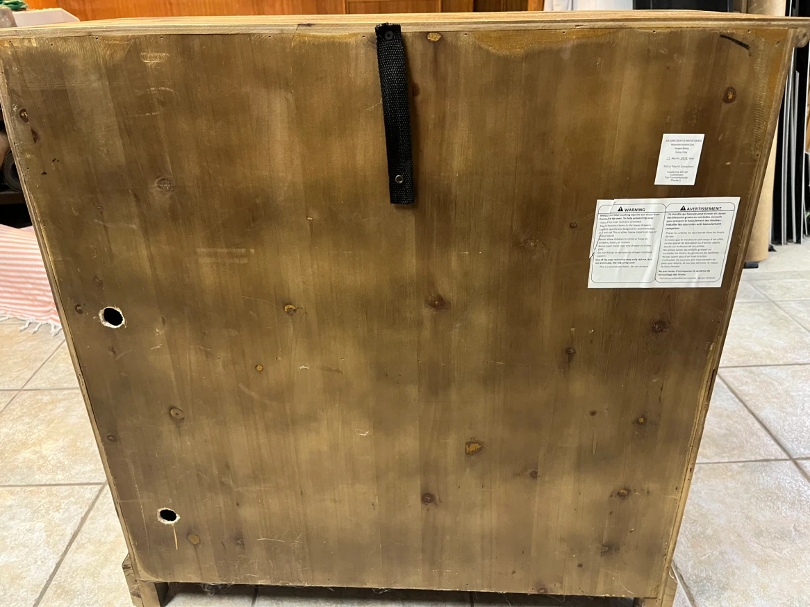 Rustic Wood Storage Cabinet with Glass Doors - photo 4